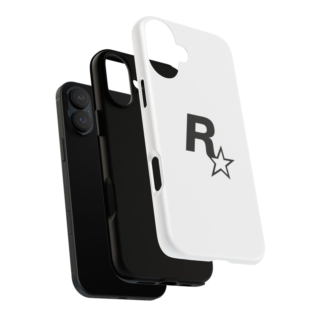 White Rockstar Logo Tough Cases - GTA Accessories