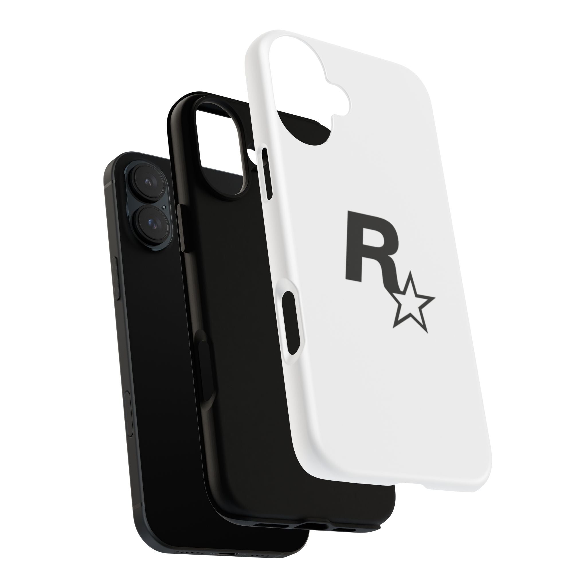 White Rockstar Logo Tough Cases - GTA Accessories