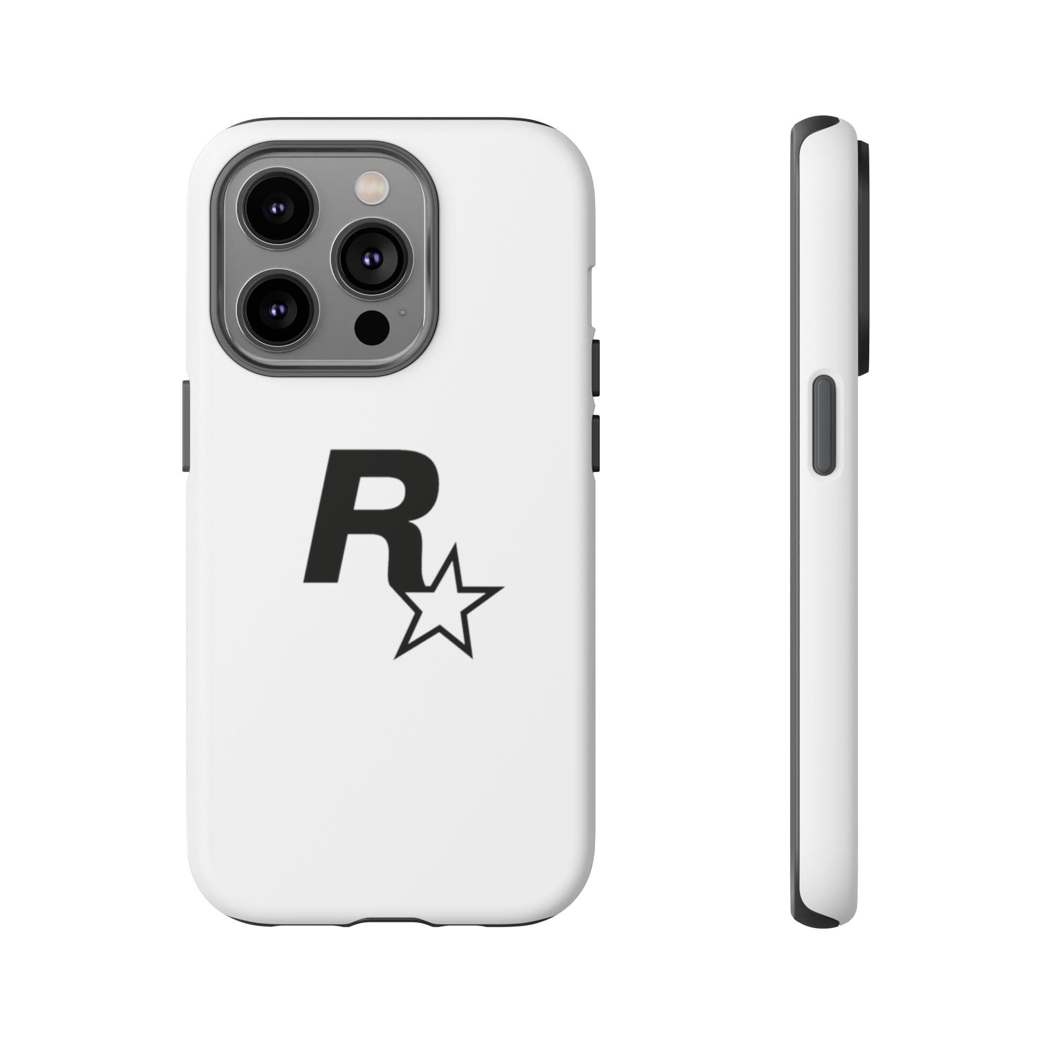 White Rockstar Logo Tough Cases - GTA Accessories