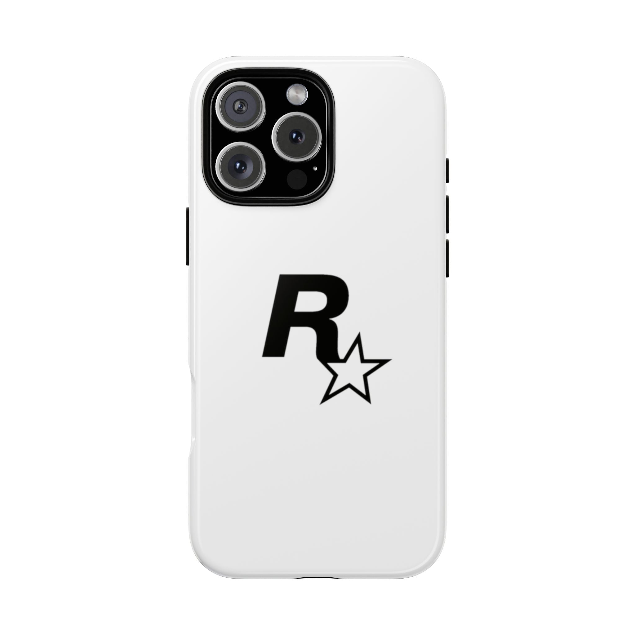 White Rockstar Logo Tough Cases - GTA Accessories