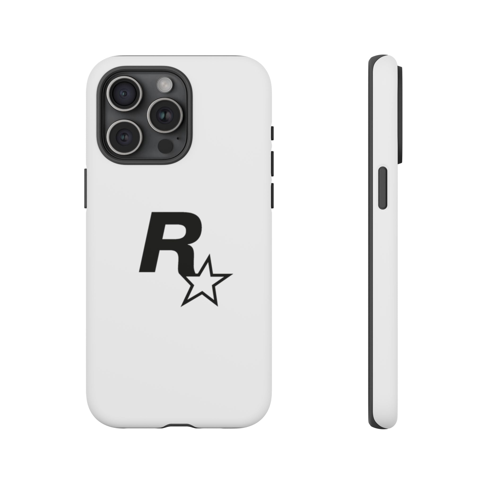White Rockstar Logo Tough Cases - GTA Accessories