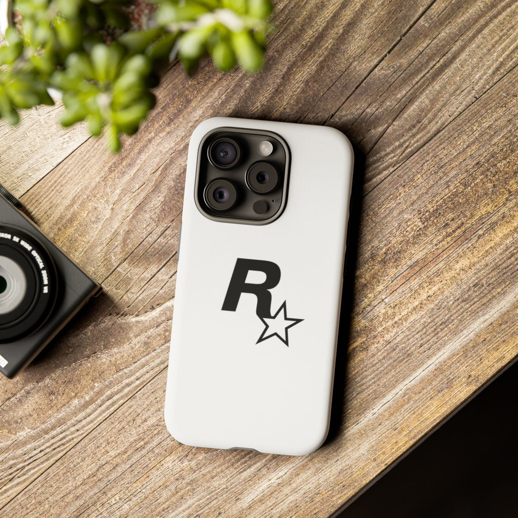 White Rockstar Logo Tough Cases - GTA Accessories