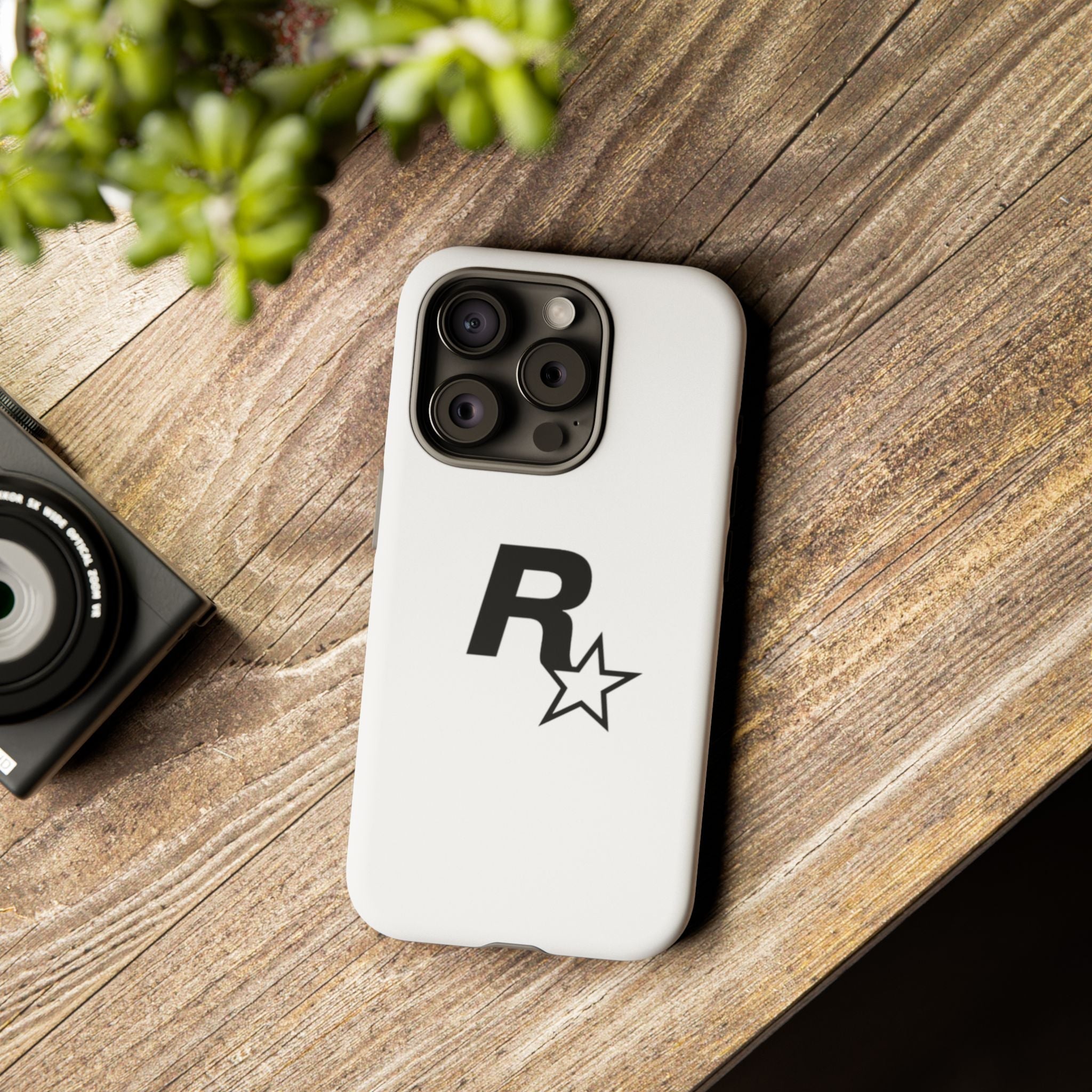 White Rockstar Logo Tough Cases - GTA Accessories