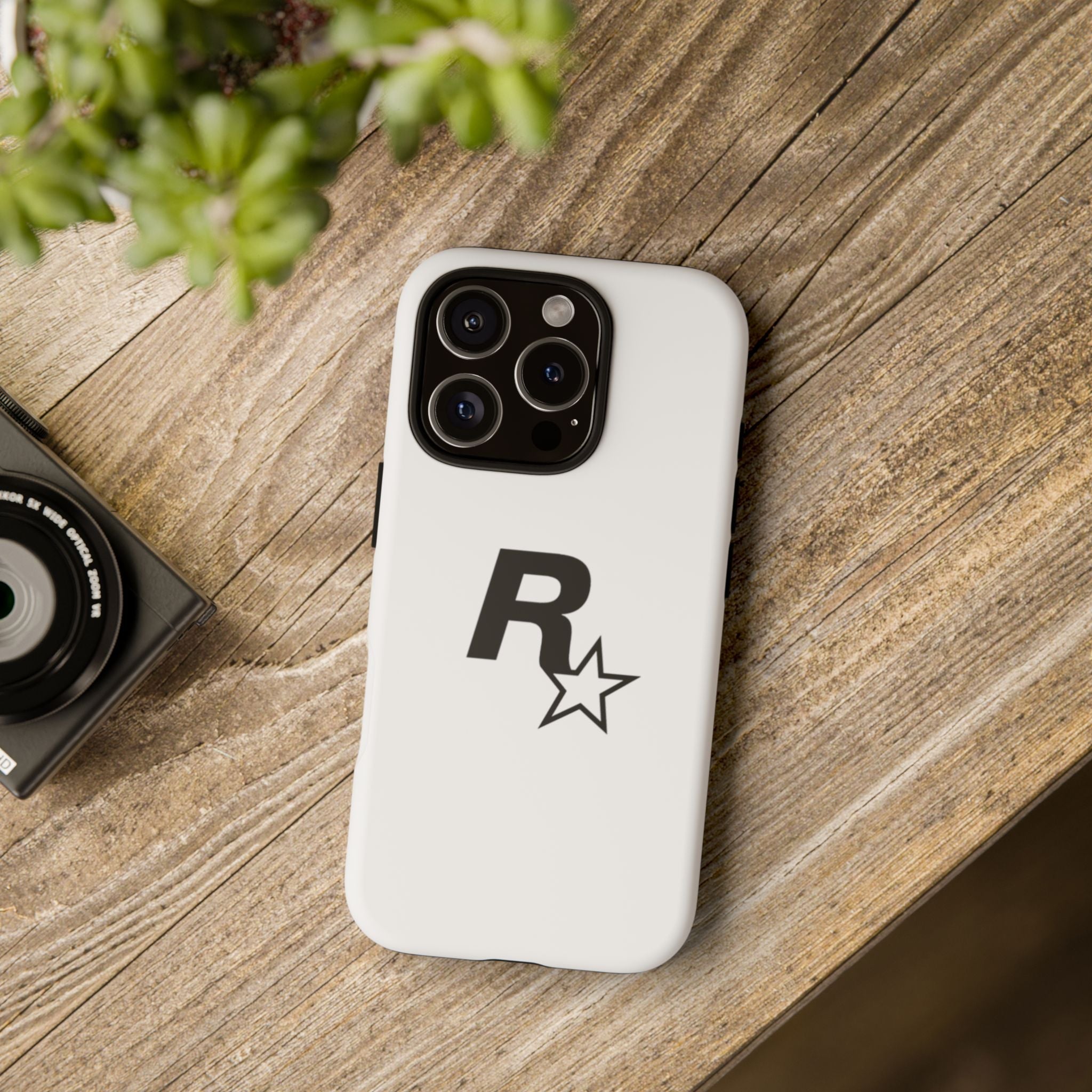 White Rockstar Logo Tough Cases - GTA Accessories