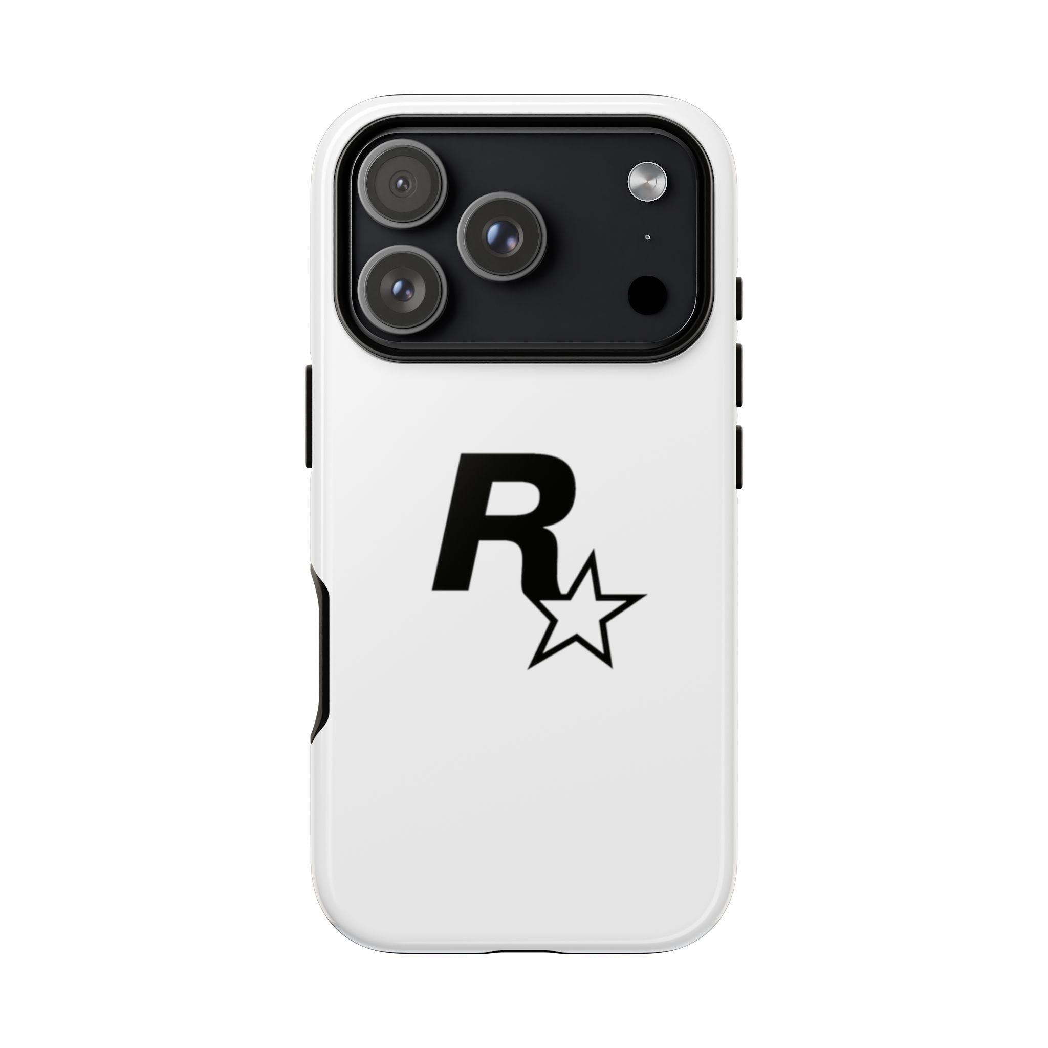 White Rockstar Logo Tough Cases - GTA Accessories