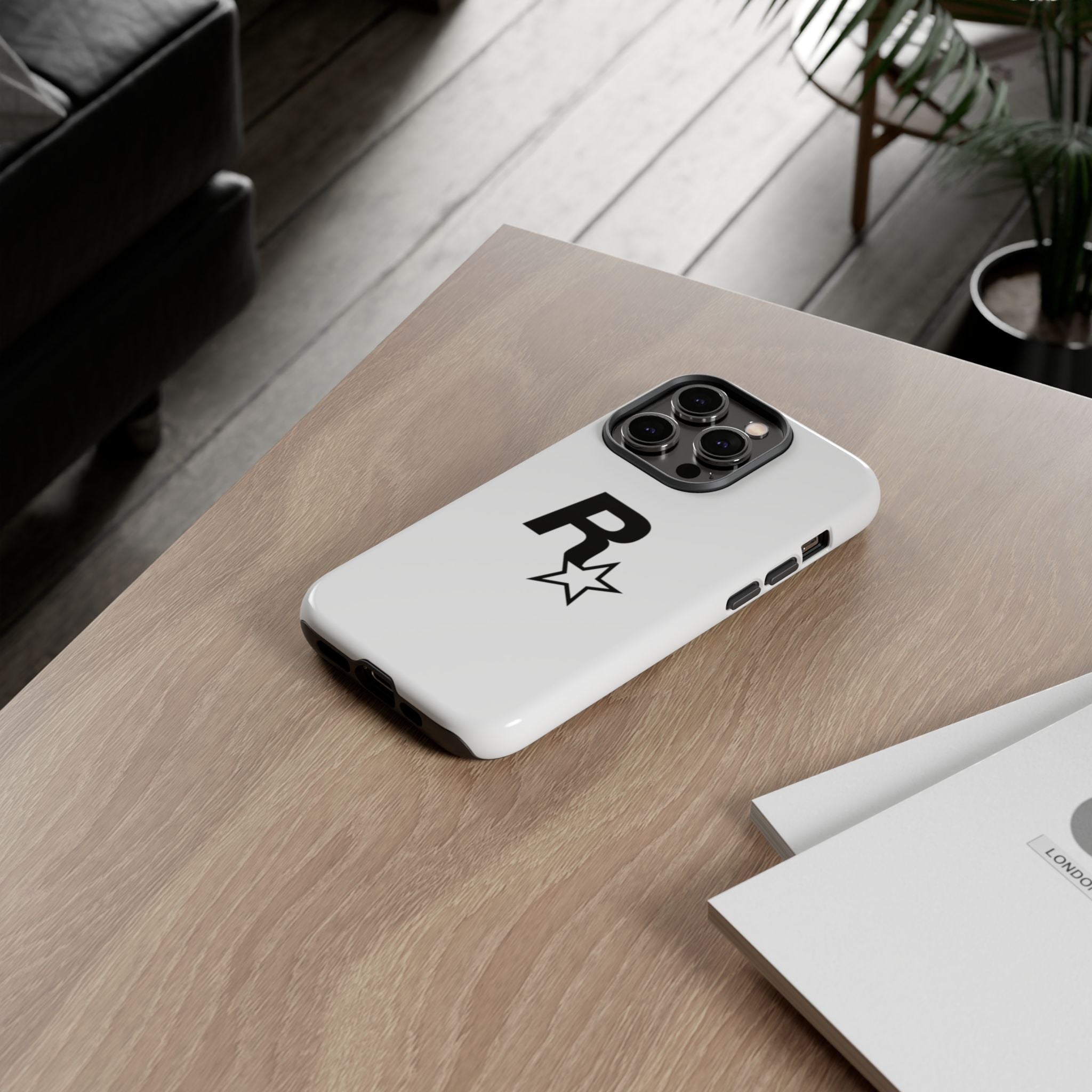 White Rockstar Logo Tough Cases - GTA Accessories