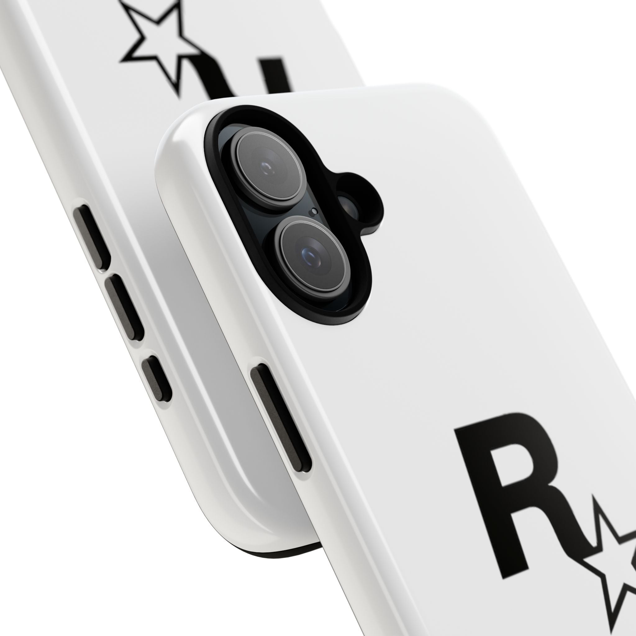 White Rockstar Logo Tough Cases - GTA Accessories