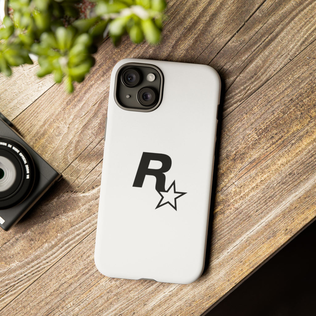 White Rockstar Logo Tough Cases - GTA Accessories