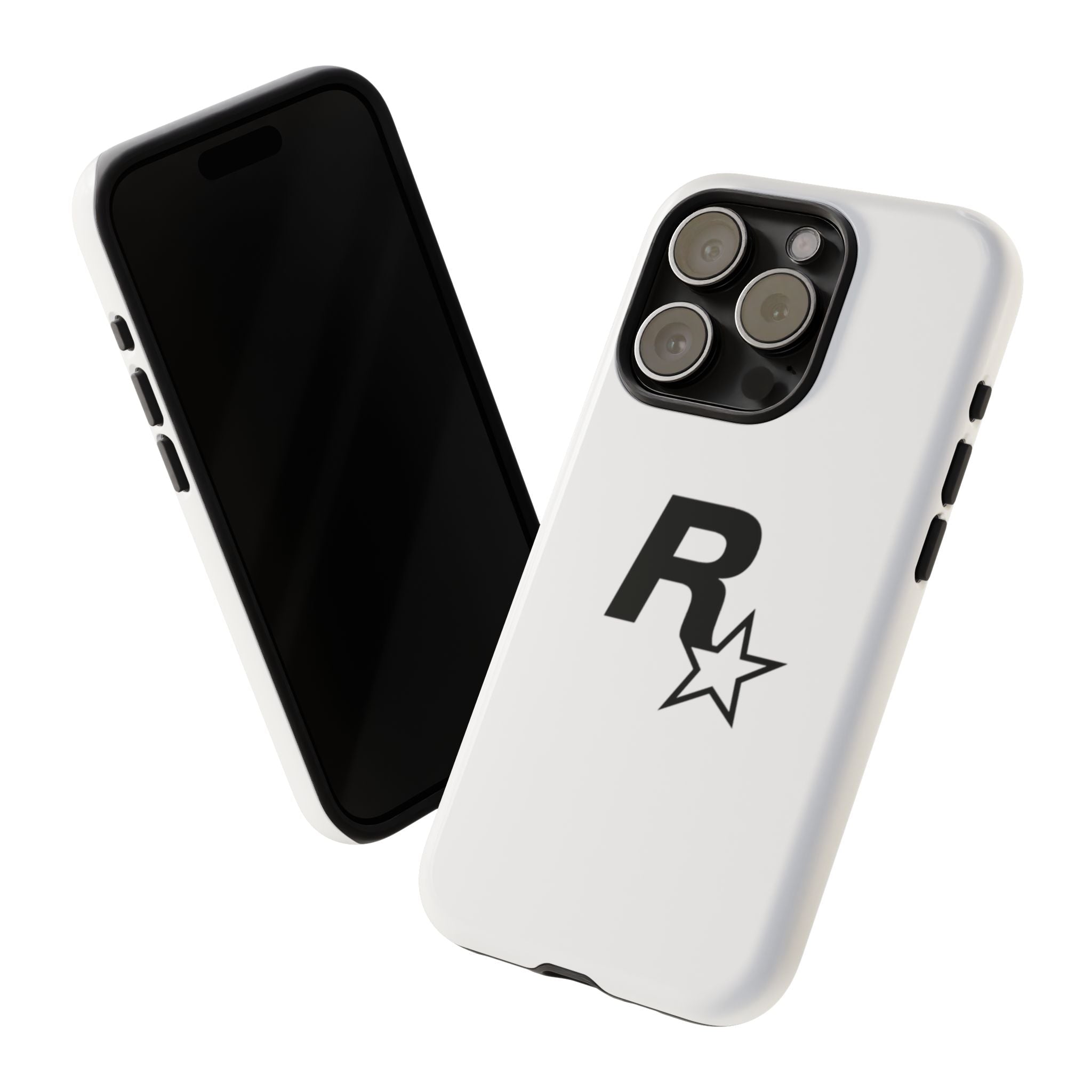 White Rockstar Logo Tough Cases - GTA Accessories