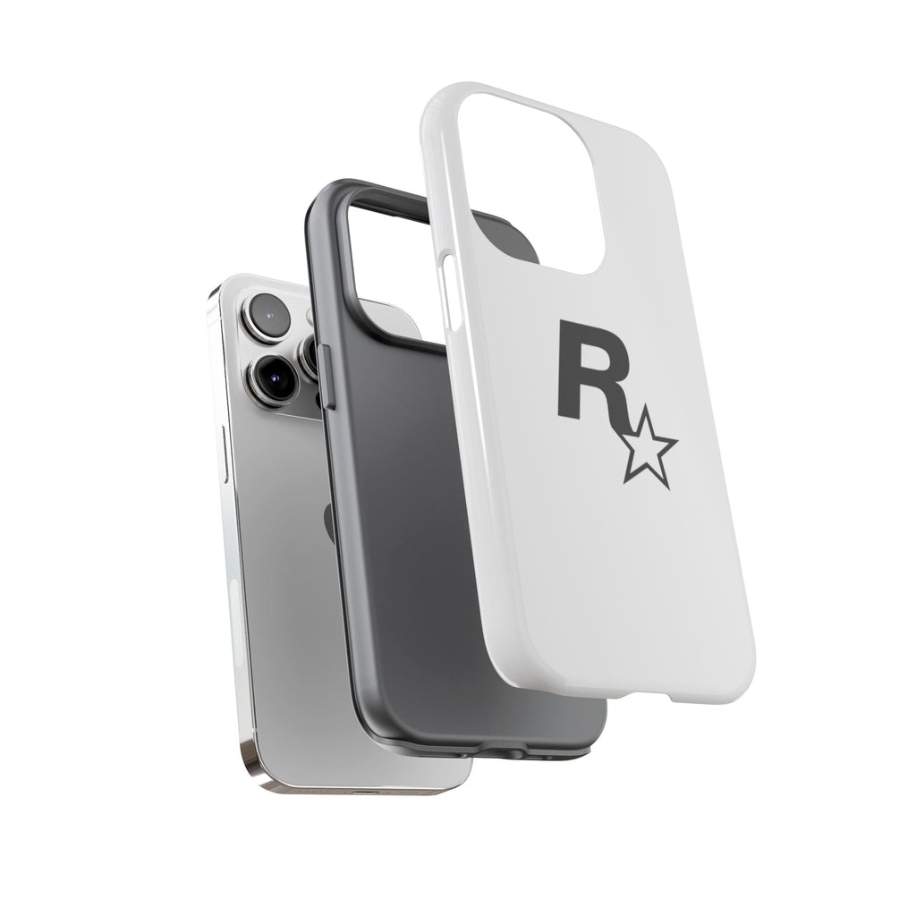 White Rockstar Logo Tough Cases - GTA Accessories
