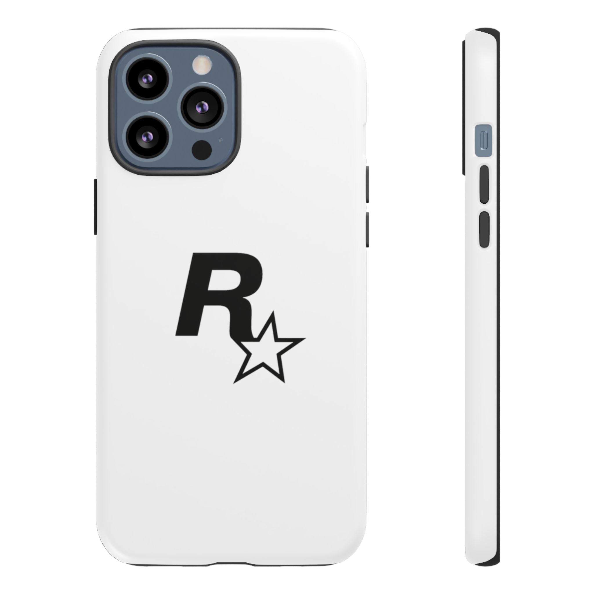 White Rockstar Logo Tough Cases - GTA Accessories