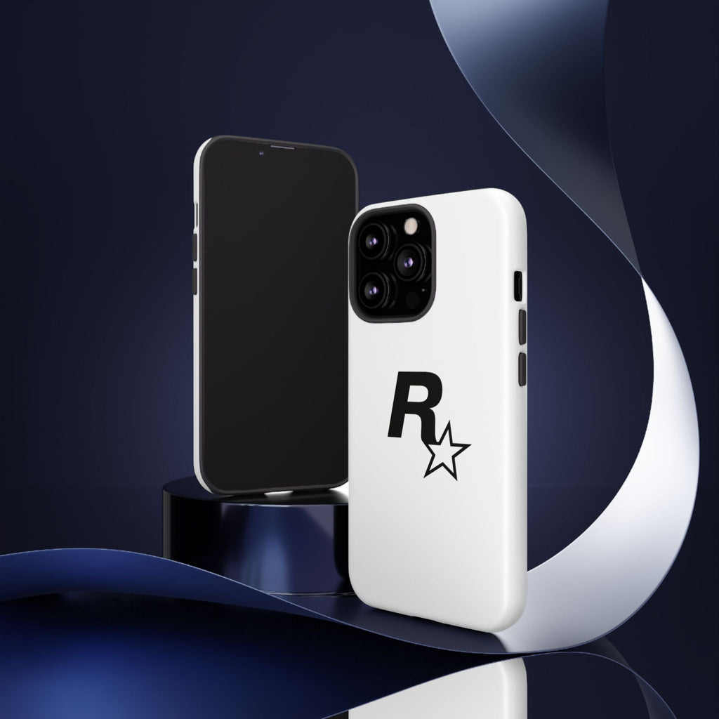 White Rockstar Logo Tough Cases - GTA Accessories
