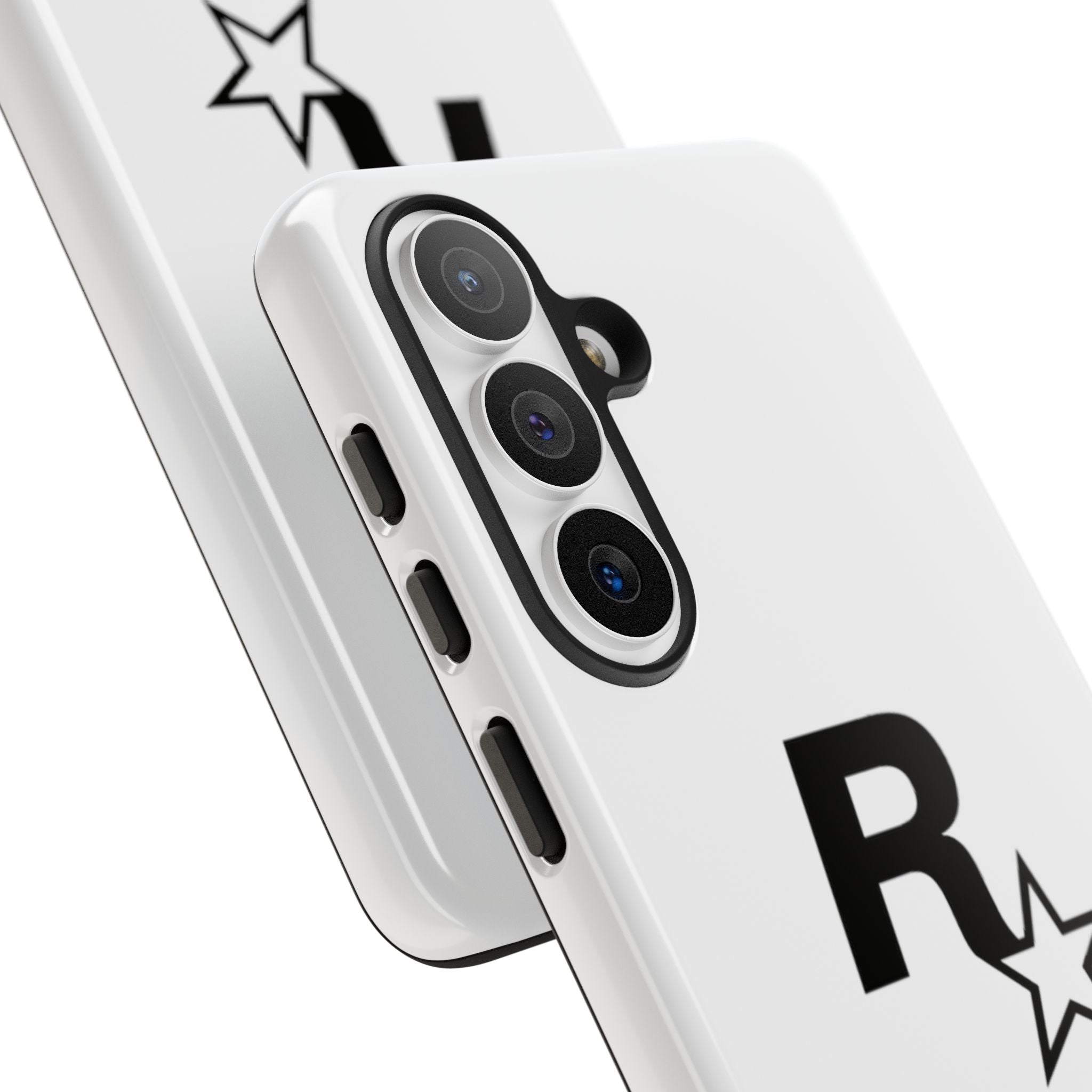 White Rockstar Logo Tough Cases - GTA Accessories