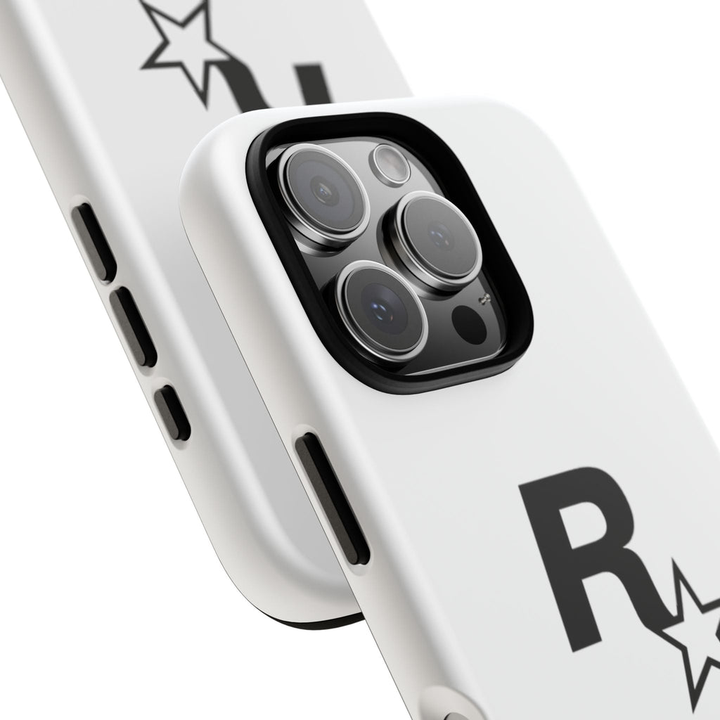 White Rockstar Logo Tough Cases - GTA Accessories