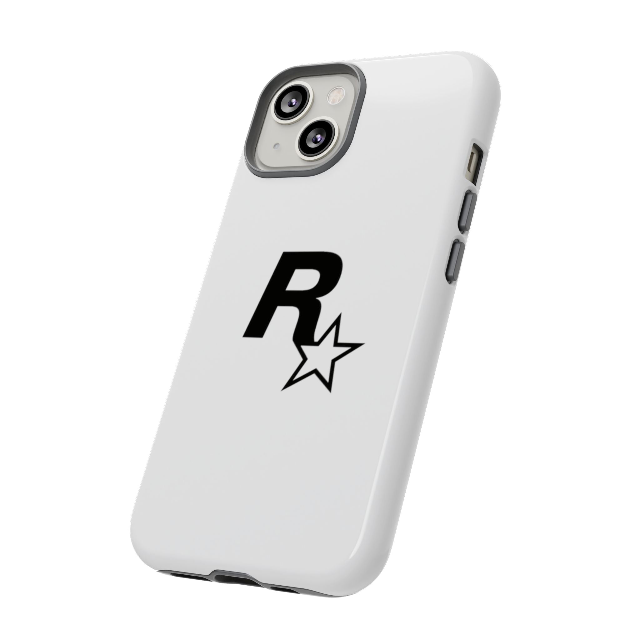 White Rockstar Logo Tough Cases - GTA Accessories