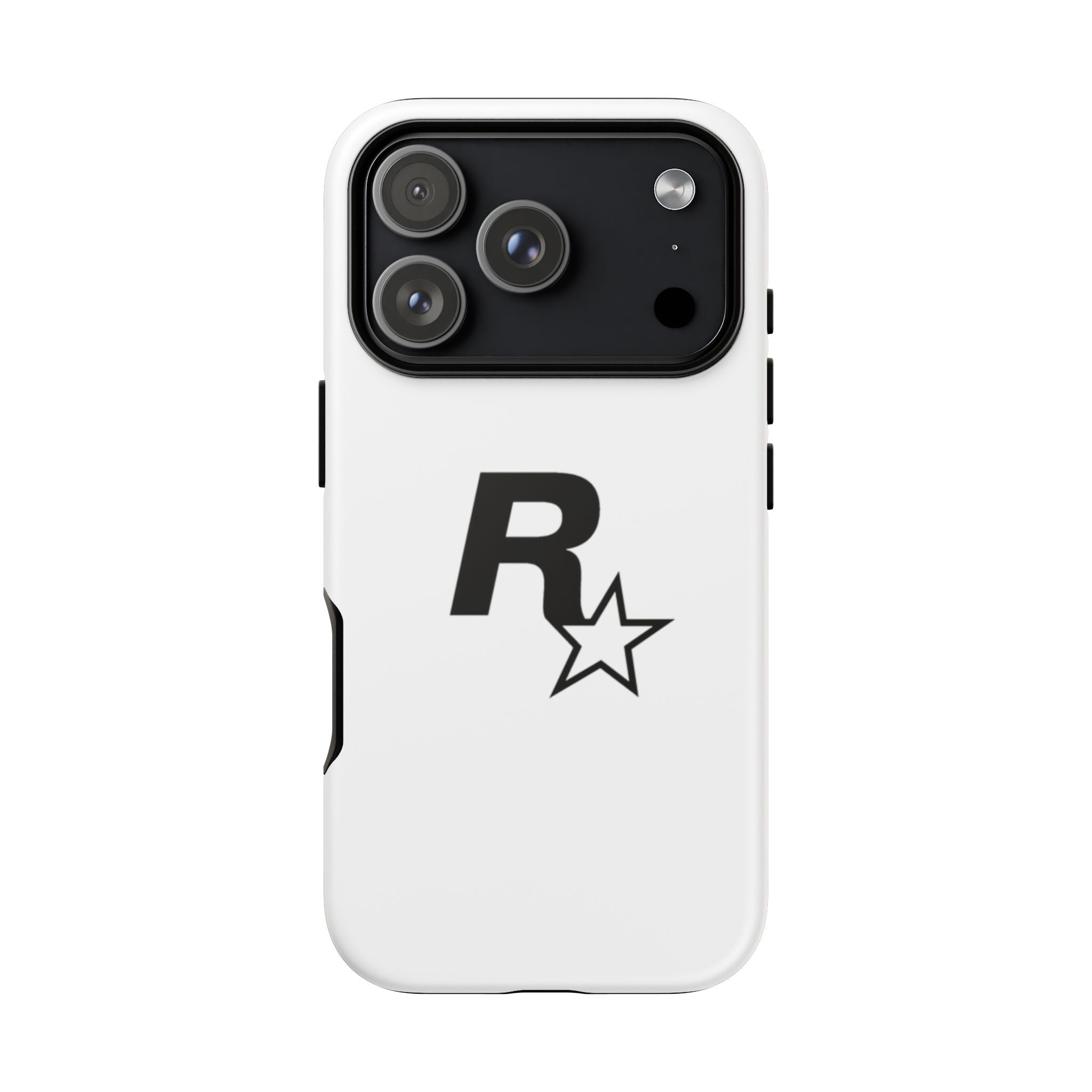 White Rockstar Logo Tough Cases - GTA Accessories