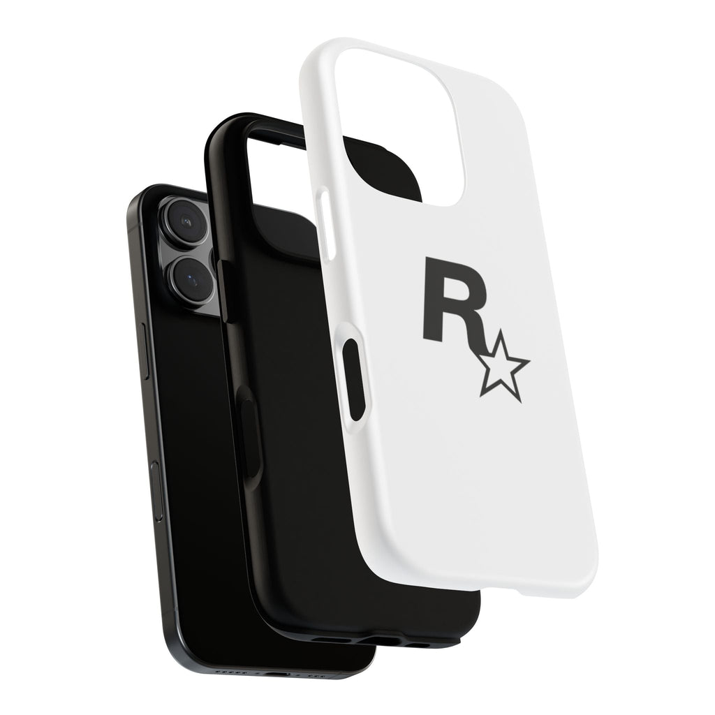 White Rockstar Logo Tough Cases - GTA Accessories