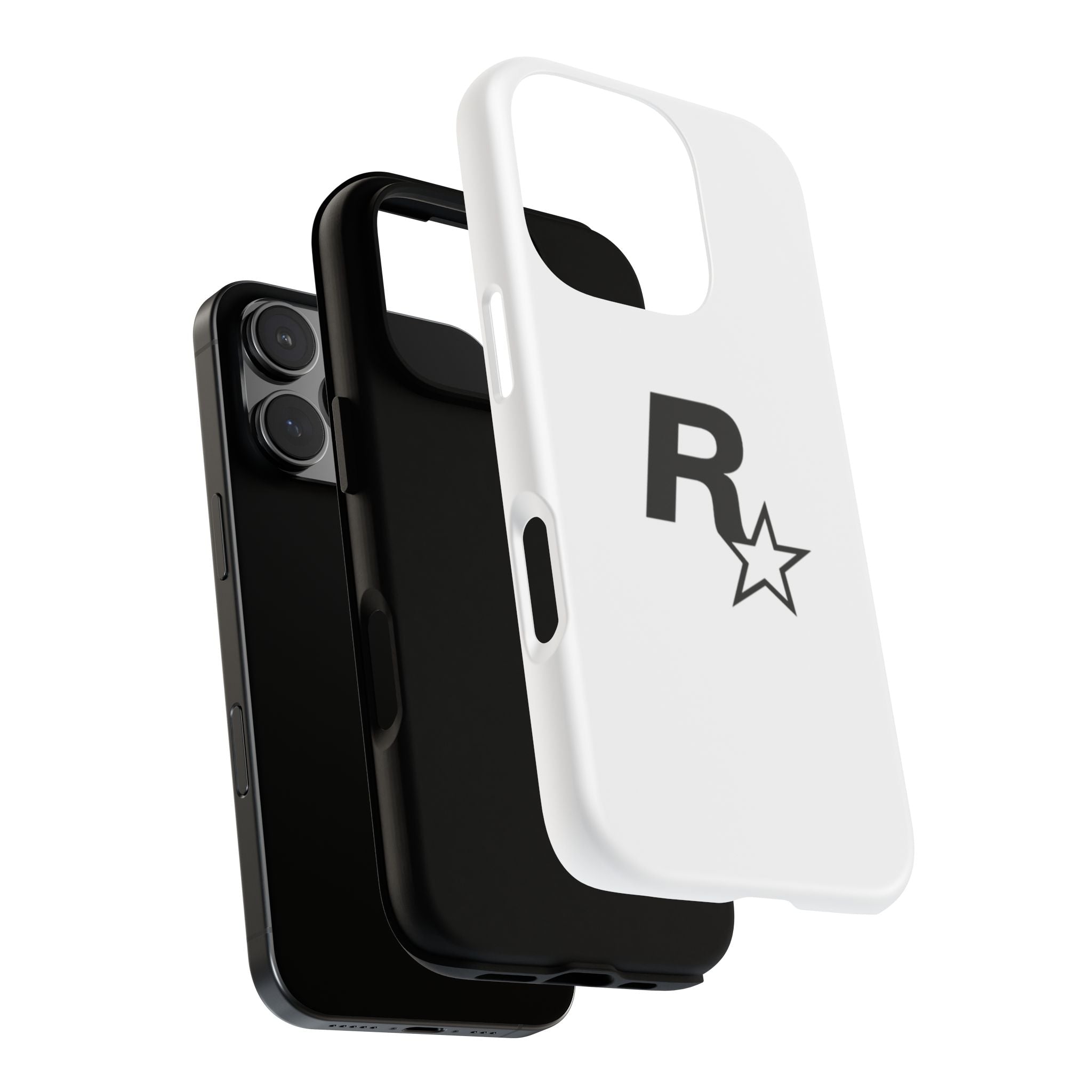 White Rockstar Logo Tough Cases - GTA Accessories