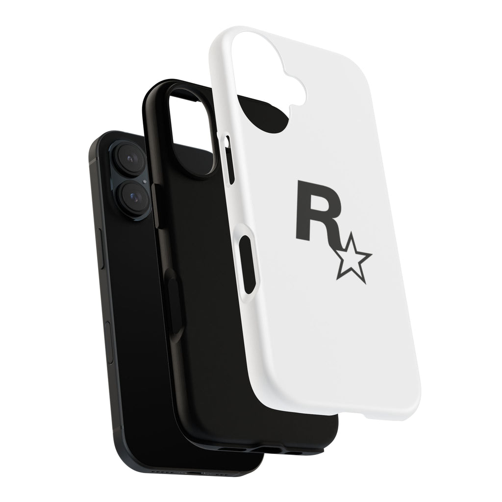 White Rockstar Logo Tough Cases - GTA Accessories