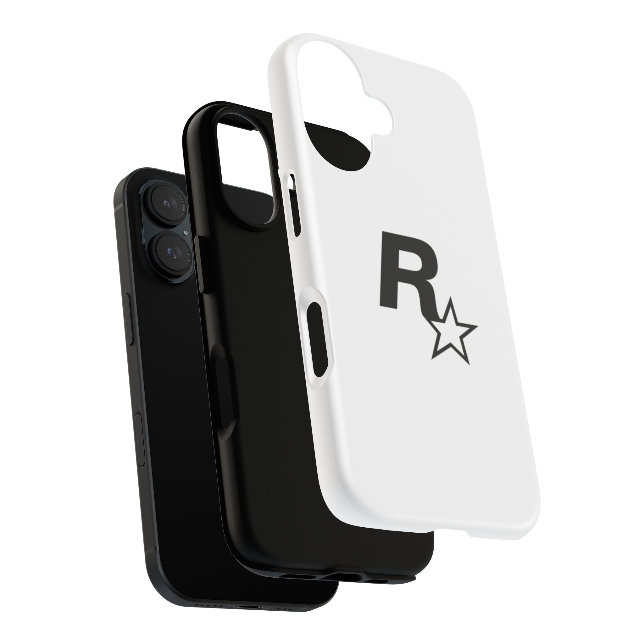 White Rockstar Logo Tough Cases - GTA Accessories
