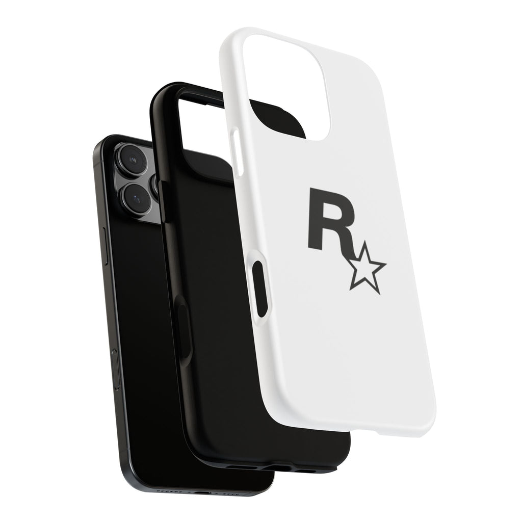 White Rockstar Logo Tough Cases - GTA Accessories