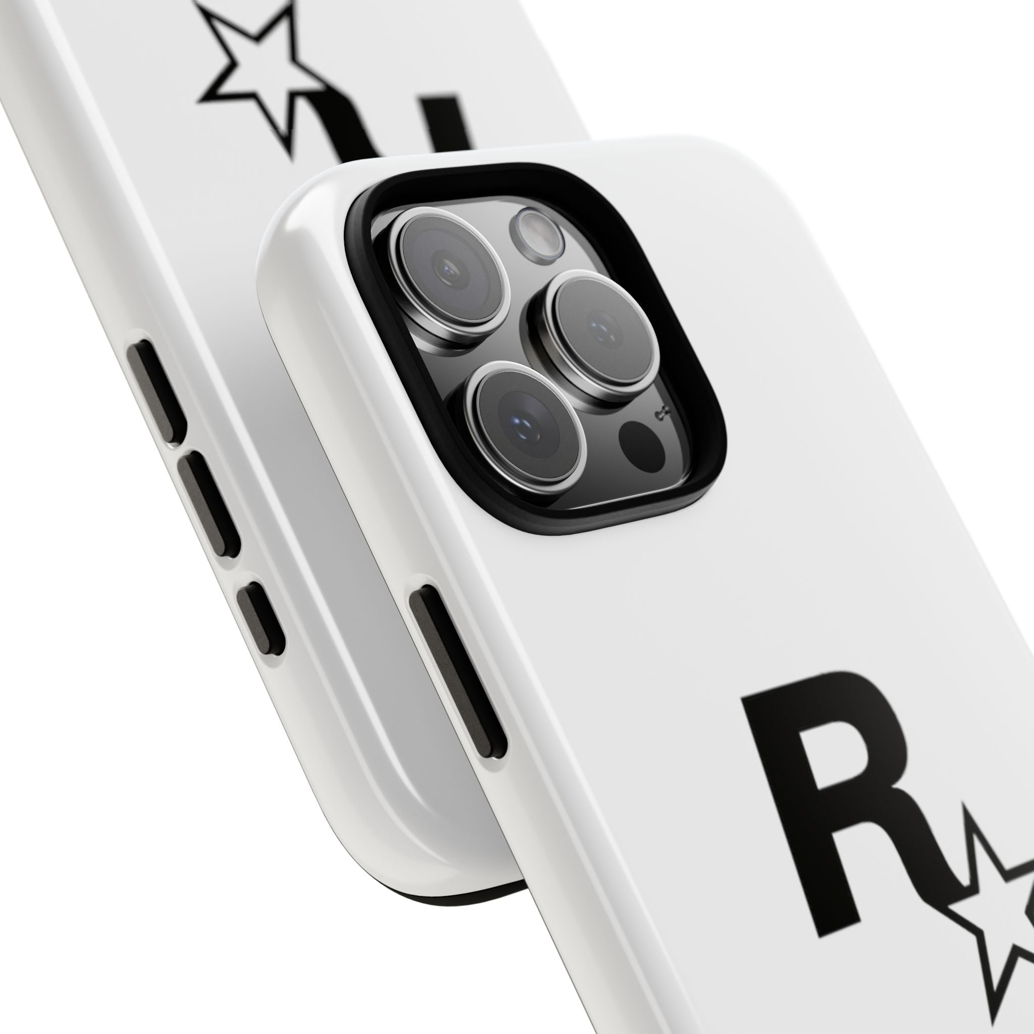 White Rockstar Logo Tough Cases - GTA Accessories