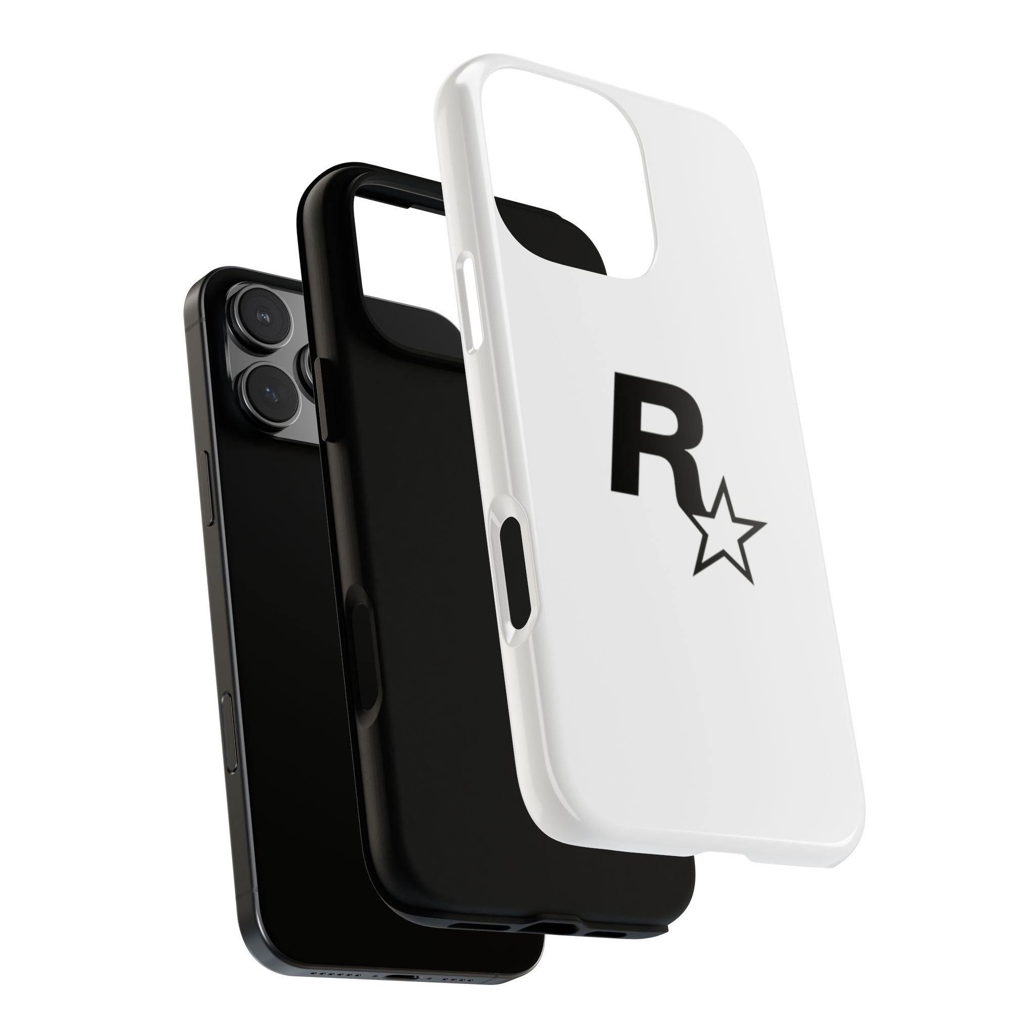 White Rockstar Logo Tough Cases - GTA Accessories