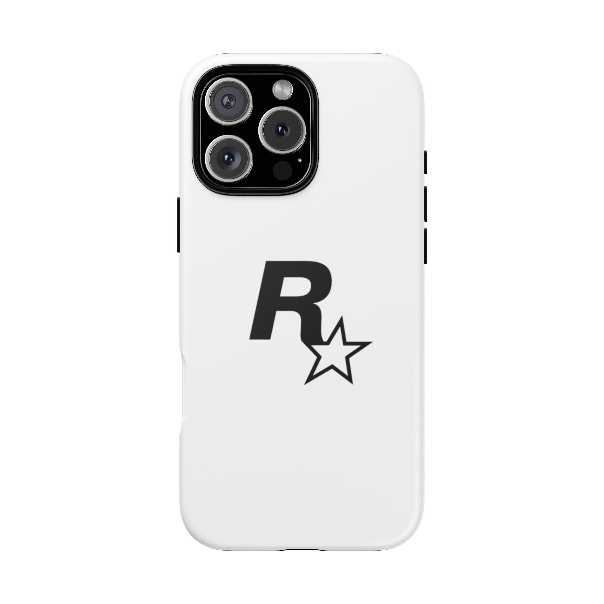 White Rockstar Logo Tough Cases - GTA Accessories