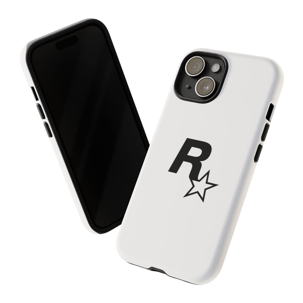 White Rockstar Logo Tough Cases - GTA Accessories