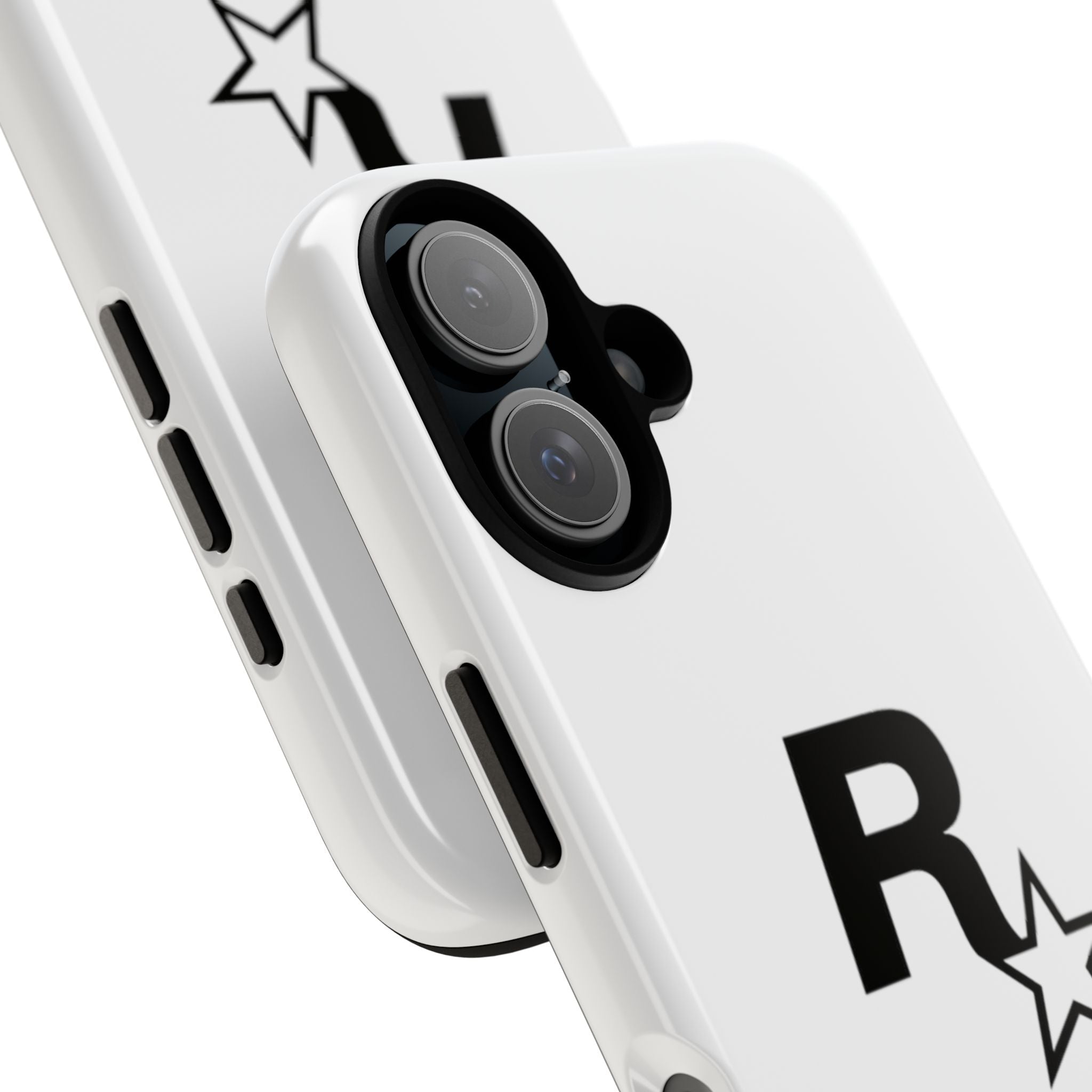 White Rockstar Logo Tough Cases - GTA Accessories