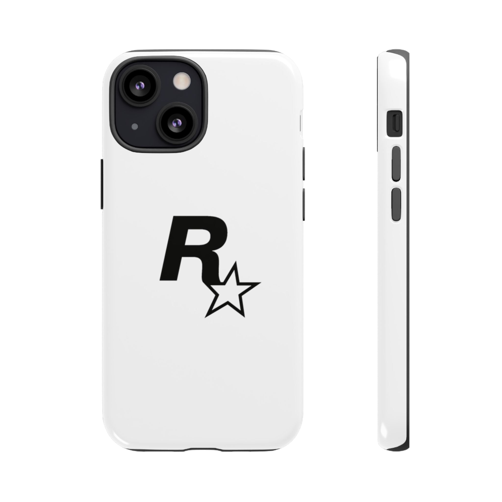 White Rockstar Logo Tough Cases - GTA Accessories