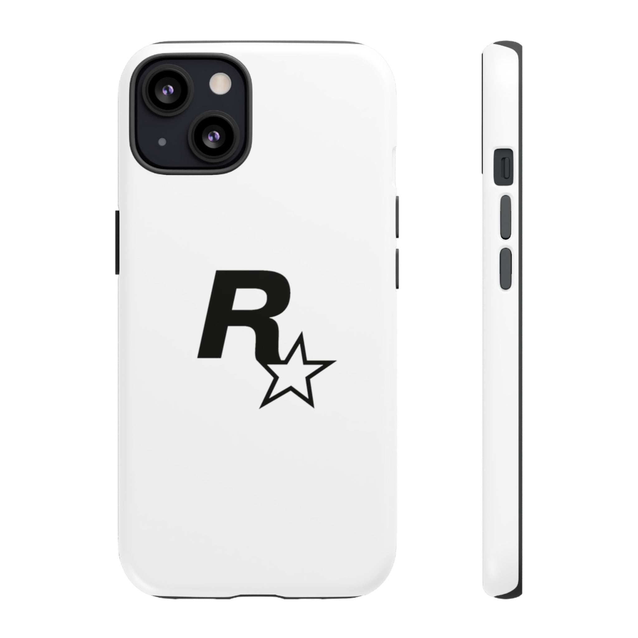 White Rockstar Logo Tough Cases - GTA Accessories