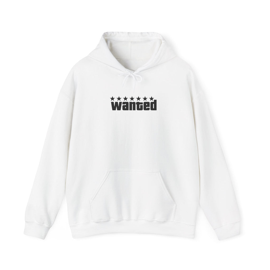 White Wanted Hooded Sweatshirt - GTA Accessories