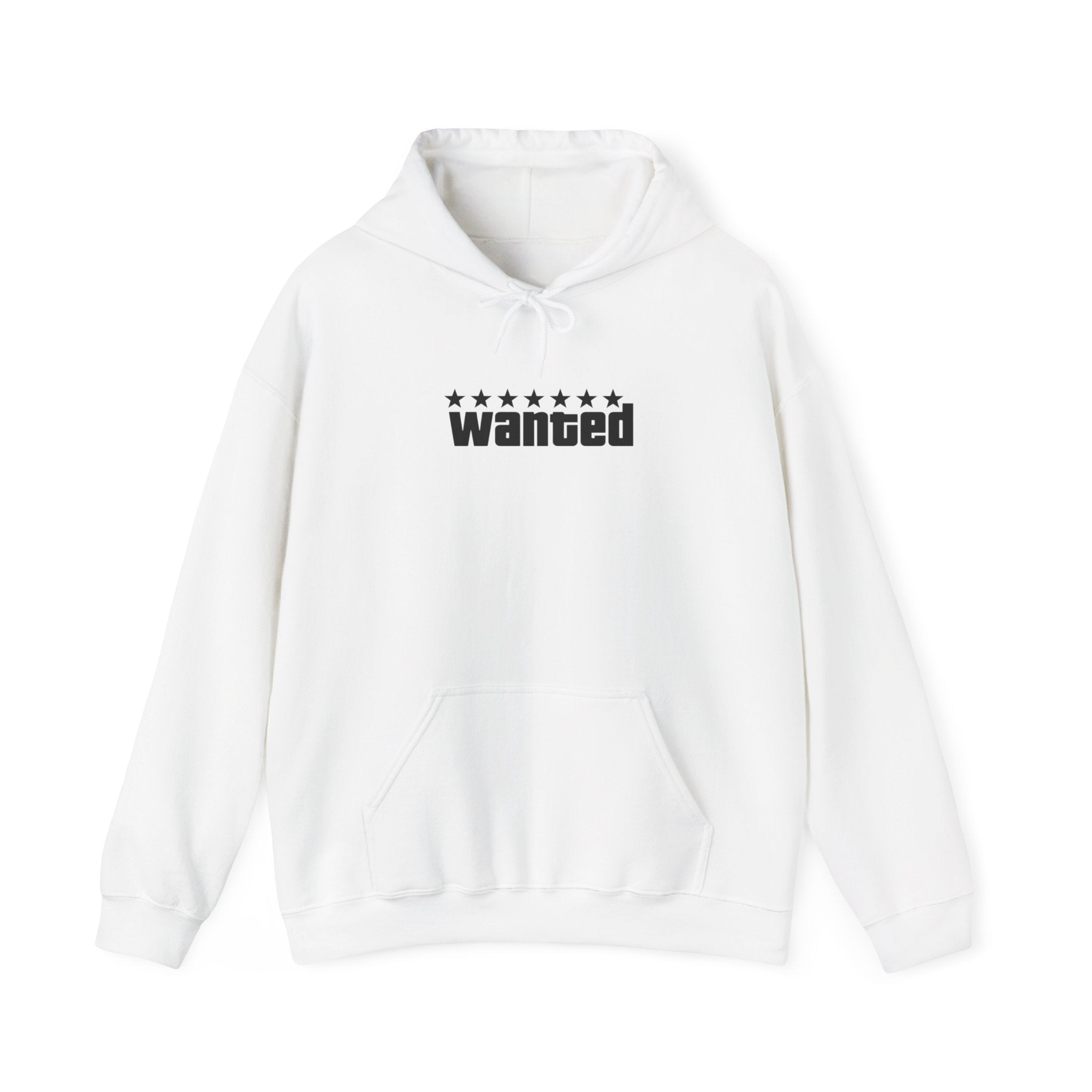 White Wanted Hooded Sweatshirt - GTA Accessories
